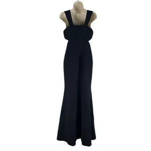 Jill Stuart Square Neck Waist Cut Out Evening Gown Maxi Dress Black Size 4 thumbnail 9
