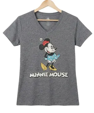Disney Parks Minnie Mouse Vintage Graphic V-Neck Tee Size M Medium Disney bound thumbnail 1