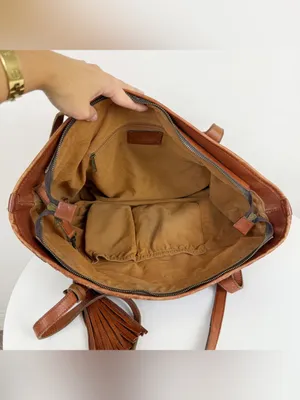 Patricia Nash Viotti Tote Woven Leather thumbnail 8