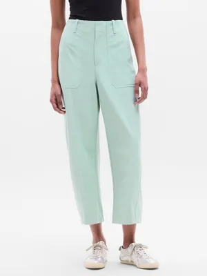 New Athleta 8 Skyline High Rise Barrel Leg Pant Current Blue Size 8 Regular thumbnail 2