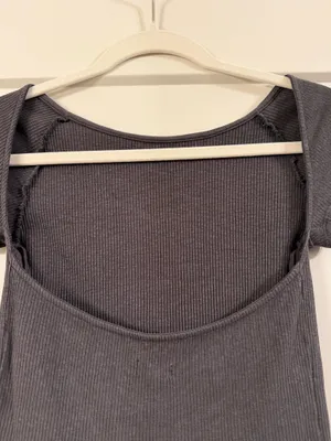 Aerie Dark Gray Ribbed Top thumbnail 8