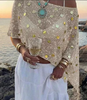 Gold Sequin Mesh Cover thumbnail 1