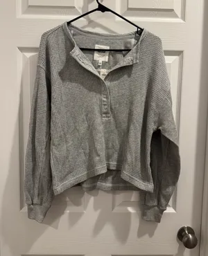 Aerie waffle knit sweater thumbnail 1