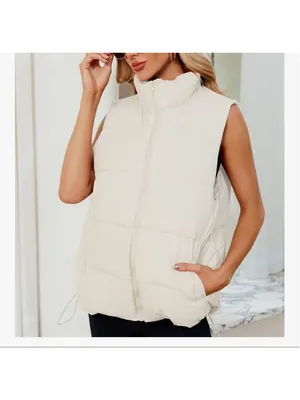 NEW Puffer Vest Outerwear Vests Puffy Oversized S thumbnail 6