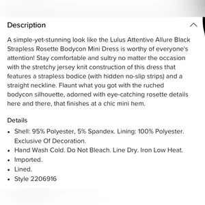 Lulu's Attentive Allure Black Strapless Rosette BodyconDress with Floral Details thumbnail 8