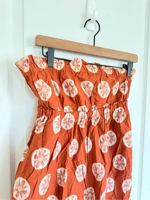 Free People Leanna Tube Dress in Orange Rust thumbnail 4
