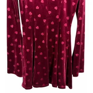 Dolls Kill Sugar Thrillz Valentine Wish Mini Dress Burgundy Women'S Size‎ Medium thumbnail 6