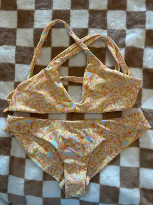 Reversible swim suit set Orange thumbnail 1