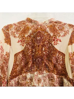 $118 Free People Lady Luck tunic/ mini dress in rose combo S thumbnail 6