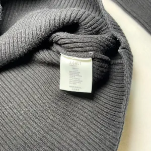 John Galt Brandy Melville Black Ribbed Button Front V-Neck Cardigan Cropped OS thumbnail 7