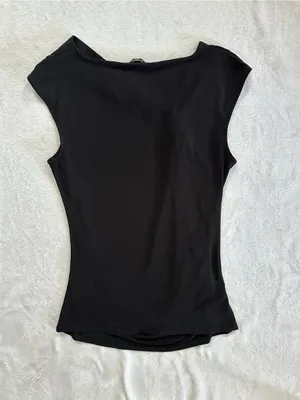 Ann Taylor Twist Knot Sleeveless Top in Black Size Large Ruched Sides thumbnail 10