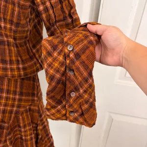 Free People Milo plaid long sleeve mini dress thumbnail 7