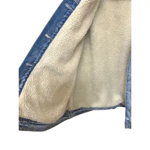 Old Navy Womens Sherpa Lined Denim Trucker Farm Ranch Chore Jacket Cotton XL thumbnail 15