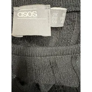 ASOS Design Black Ribbed‎ Knit Maxi Dress | Long Sleeve | US 4 thumbnail 5