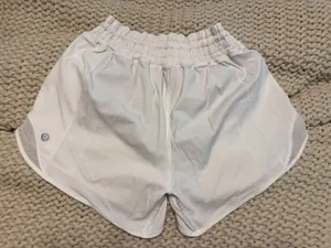 White Lululemon Hotty Hot 4” Shorts thumbnail 3