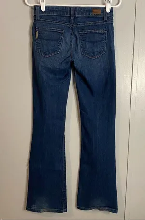 Paige Skyline Bootcut Dark Wash Jeans in Size 24 thumbnail 2