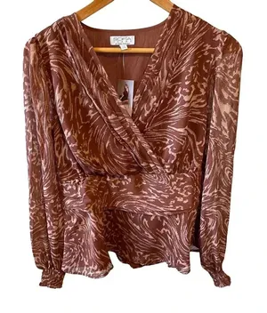 Sofia Jeans Women's Long Sleeve Ruched Waist Top Size‎ Small thumbnail 1