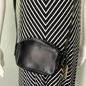 Black Leather Ralph Lauren Crossbody thumbnail 3