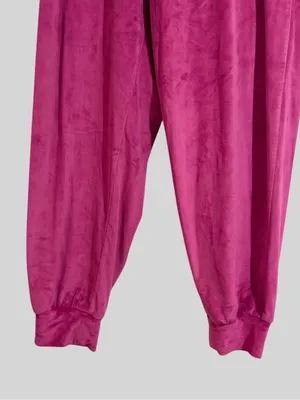 Victoria's Secret Hot Pink Velour Lounge Pants thumbnail 3