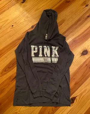Victoria's Secret Pink Long Sleeve Tee With hoodie thumbnail 1