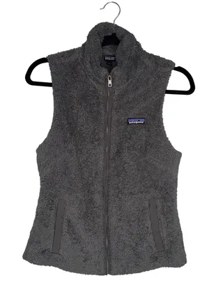 Patagonia Los Gatos Fleece Vest Womens‎ Small Gray Good Full Zip Sherpa thumbnail 1