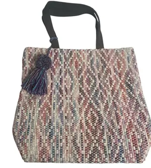 Ruggine Women's Multicolor Woven Fringe‎ Tote Bag Boho-Chic thumbnail 1