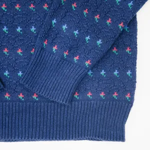 Vintage 80s American Eagle Outfitters Blue Knit Grandpa Sweater thumbnail 5