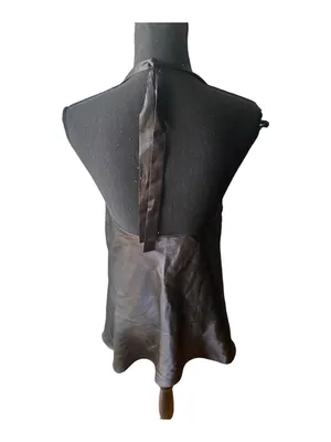 Frederick’s of Hollywood Black Satin Lace Halter Chemise Lingerie Size L Sexy thumbnail 2