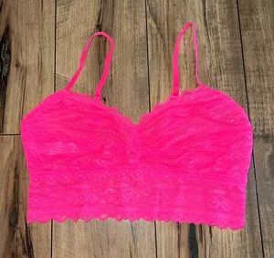 pink lace bralette thumbnail 1