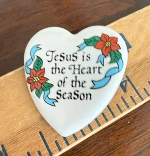 Vintage 1994 Jesus Heart Pin thumbnail 1