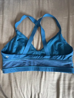 lululemon athletica Blue Crisscross Strap Sports Bra / J31 thumbnail 3