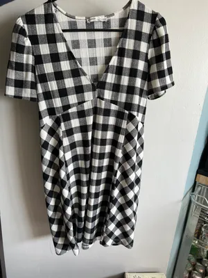 Pull & Bear Women’s Dress Size M Checkered Plaid Pattern thumbnail 3