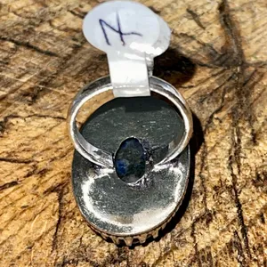 Navy Sodalite Ring Size 7 Blue thumbnail 5
