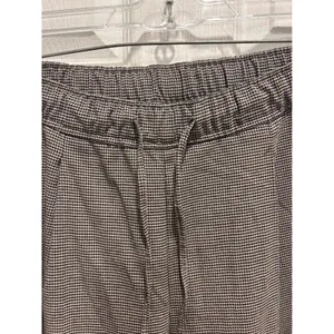 Old Navy Womens Brown Houndstooth Tapered Elastic Drawstring Waist Pants L thumbnail 3