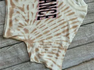 Aerie Offline Size XL Women’s Cropped Waffle Knit "Gotta Dance" Tie Dye Top thumbnail 5