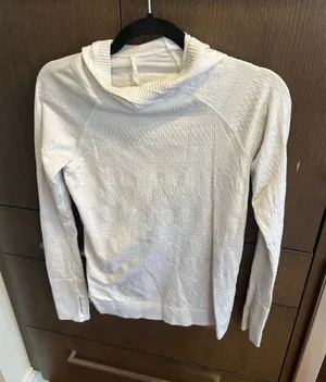 Lululemon Rest Less Seamless Hoodie in a‎ white or heathered white 8 thumbnail 1
