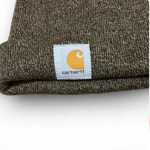 Carhartt Marled Brown Acrylic Watch Hat Beanie Cuffed Logo Unisex thumbnail 2