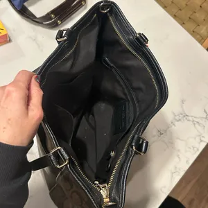 Coach Peyton Signature Pocket Tote Black and Brown Signature thumbnail 4