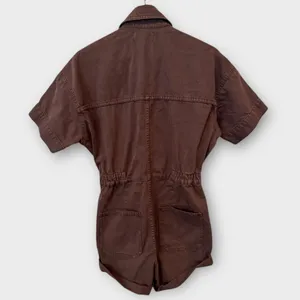 Free People We The Free Marci Cuffed Shortalls Size XS thumbnail 7