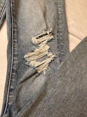 American Eagle Ne(x)t Level Stretch Light Wash Distressed High-Rise Skinny Jeans thumbnail 4