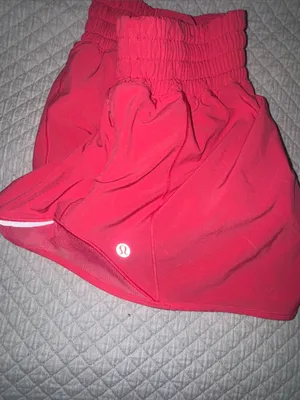 lululemon athletica Bright Pink Women’s Running Shorts with Reflective Accents thumbnail 2