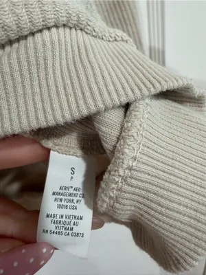 aerie women’s drawstring Hoodie in Cream thumbnail 4