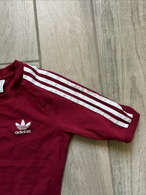 adidas Maroon Midi Dress with White Three Stripes thumbnail 4