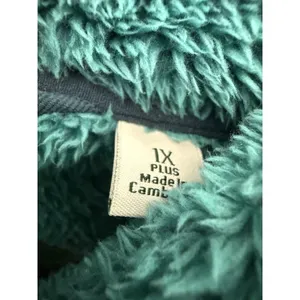 LL Bean Fleece Jacket Womens 1X‎ Teal Excellent High Pile Sherpa Full Zip thumbnail 7