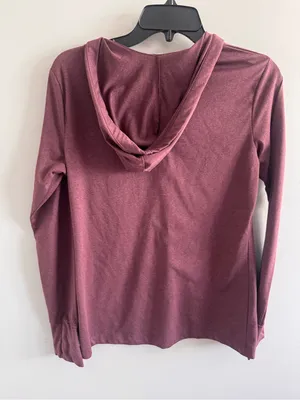 Cutter & Buck Hooded Long Sleeve Performance Top Small Purple‎ thumbnail 3