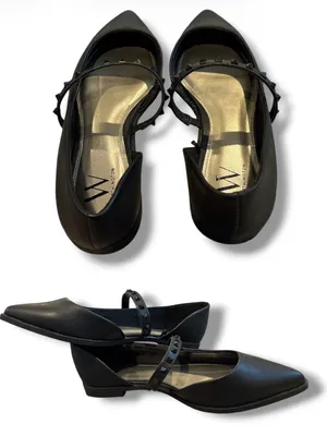 Worthington Cora Black Studded Mary Jane Pointed Toe Flats Size 7.5M thumbnail 2