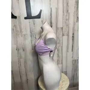 No Boundaries Lavender Bralette XXL Ribbed Wireless Bra Stretch Lounge Crop Top thumbnail 5