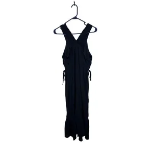 Lane Bryant Black Cotton Gauze Crochet Lace Trim Boho Midi Dress 16 thumbnail 5