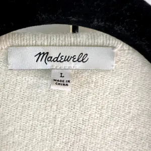 Madewell Kent Colorblock Striped Cardigan size L Wool Alpaca Pockets thumbnail 4