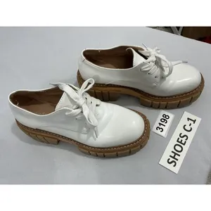 Womans Madden Girl Phoennix Size 6m White Lace Up Platform Chunky Heel Shoes thumbnail 2
